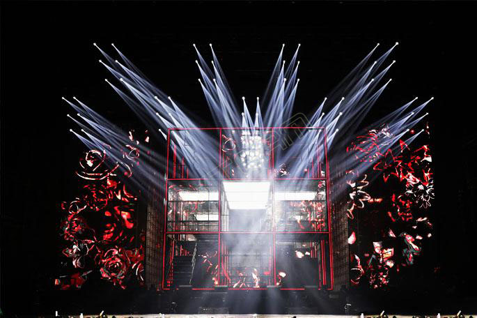 2017年周笔畅演唱会九格舞台造型 威特姆LED透明显示屏vClear打造