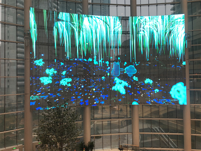长沙星城天地购物中心LED透明大屏项目