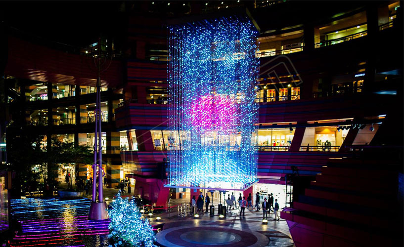 日本3D水晶圣诞树 LED共形屏EcoDot-P100项目