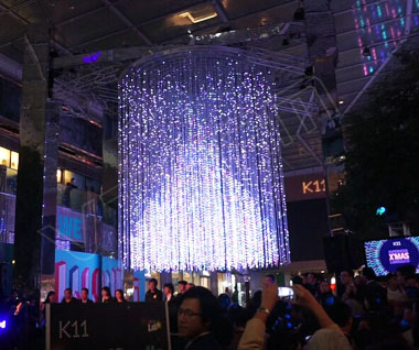香港尖沙嘴3D圣诞树 LED共形屏EcoDot