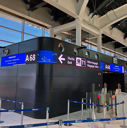 意大利罗马机场显示屏项目