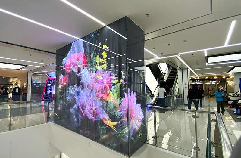 北京五道口购物广场LED透明屏项目